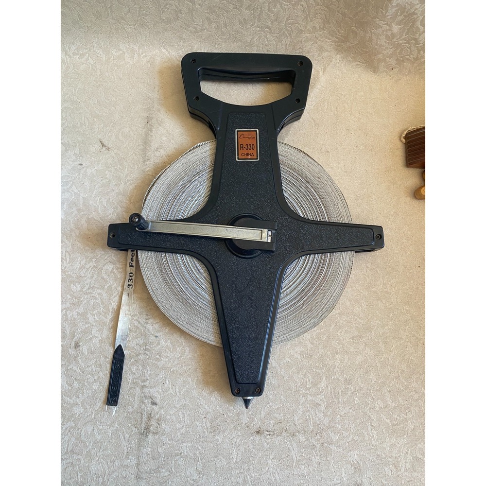 Champion Sports R-330 Open Frame Measuring Tape Reel 330 Ft Track Field Surveyor